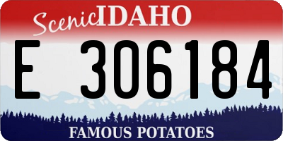 ID license plate E306184