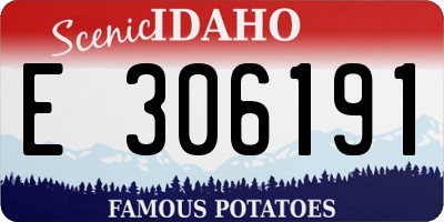 ID license plate E306191