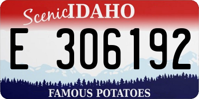 ID license plate E306192