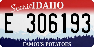 ID license plate E306193