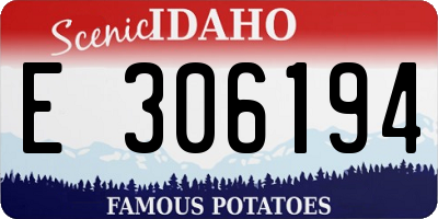 ID license plate E306194