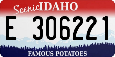 ID license plate E306221