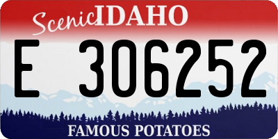 ID license plate E306252