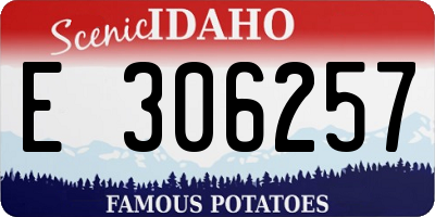 ID license plate E306257