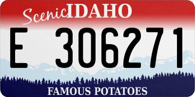 ID license plate E306271