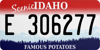 ID license plate E306277