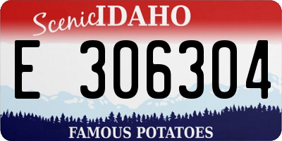 ID license plate E306304