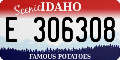 ID license plate E306308