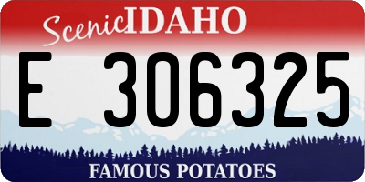 ID license plate E306325