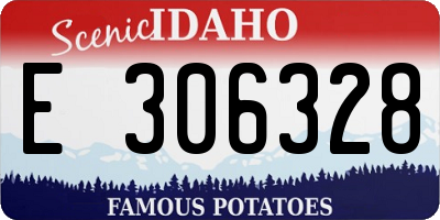 ID license plate E306328