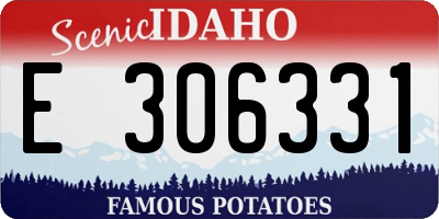 ID license plate E306331