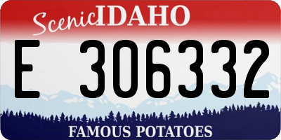 ID license plate E306332