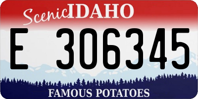 ID license plate E306345