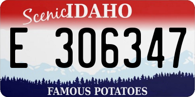 ID license plate E306347