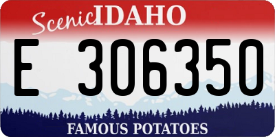 ID license plate E306350
