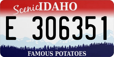 ID license plate E306351