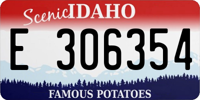 ID license plate E306354