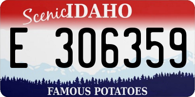 ID license plate E306359