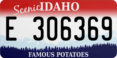 ID license plate E306369