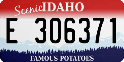 ID license plate E306371