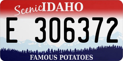 ID license plate E306372