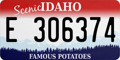 ID license plate E306374