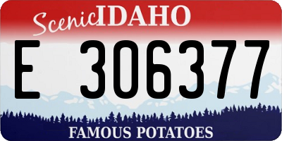 ID license plate E306377