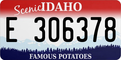 ID license plate E306378