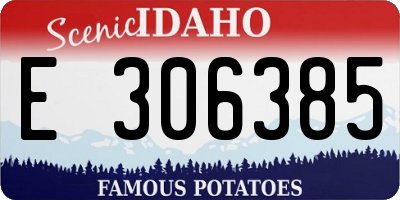 ID license plate E306385