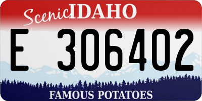 ID license plate E306402