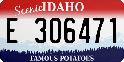 ID license plate E306471