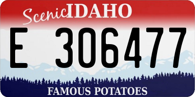 ID license plate E306477
