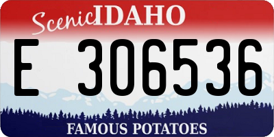 ID license plate E306536