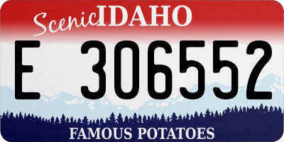 ID license plate E306552
