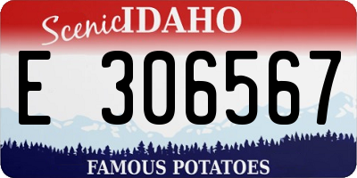 ID license plate E306567