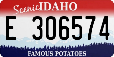 ID license plate E306574