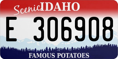 ID license plate E306908