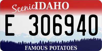 ID license plate E306940