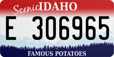 ID license plate E306965