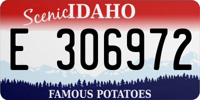ID license plate E306972