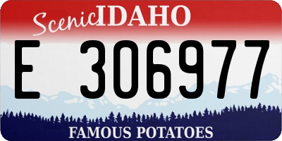 ID license plate E306977