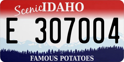 ID license plate E307004