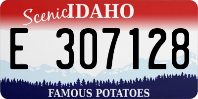 ID license plate E307128