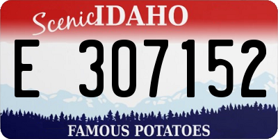ID license plate E307152