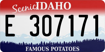ID license plate E307171