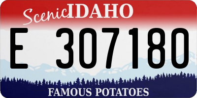 ID license plate E307180