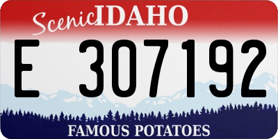ID license plate E307192