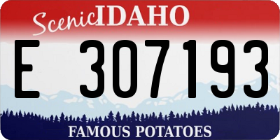 ID license plate E307193