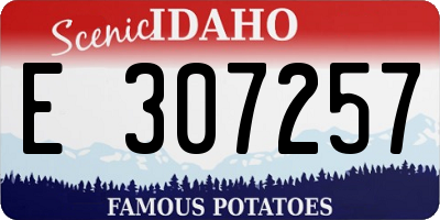 ID license plate E307257