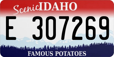 ID license plate E307269